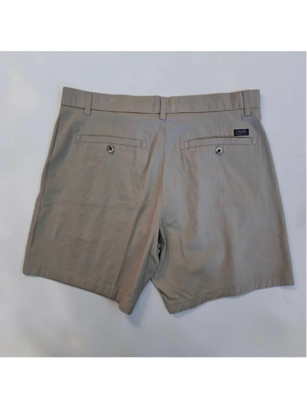 Chaps Mens Shorts 36 Khaki Tan Stretch Chino 8